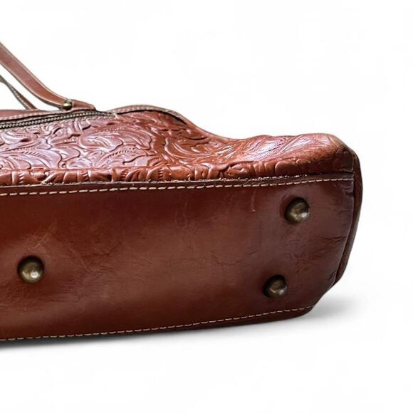 Patricia Nash Tooled Leather Poppy Tote Florance P53207 Western - Picture 5 of 8